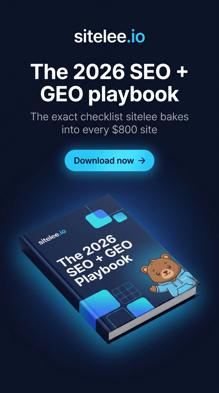 The 2026 SEO + GEO Playbook by sitelee